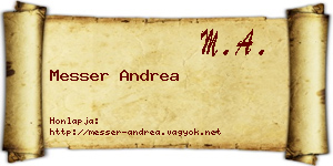 Messer Andrea névjegykártya